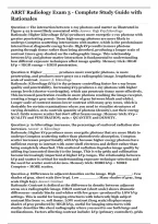 ARRT Radiology Exam 3 &ndash; Complete Study Guide with Rationales