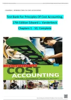 Principles of cost accounting 17th edition edward j vanderbeck maria r mitchell