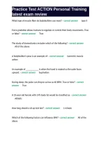 Practice Test ACTION Personal Training latest exam review&period;
