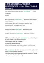 Action Personal Trainer Certification Review Q&As &lpar;Verified Answers&rpar;