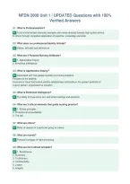 NFDN 2008 Unit 1 &vert; UPDATED Questions with 100&percnt;&NewLine;Verified Answers