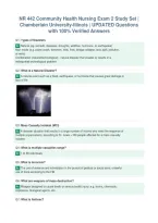 NR 442 Community Health Nursing Exam 2 Study Set &vert;&NewLine;Chamberlain University-Illinois &vert; UPDATED Questions&NewLine;with 100&percnt; Verified Answers
