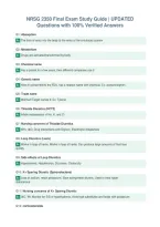 NRSG 2350 Final Exam Study Guide &vert; UPDATED&NewLine;Questions with 100&percnt; Verified Answers