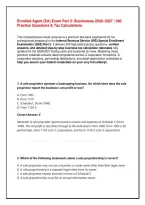 Enrolled Agent &lpar;EA&rpar; Exam Part 2&colon; Businesses 2