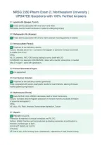 NRSG 2350 Pharm Exam 2 &vert; Northeastern University &vert;&NewLine;UPDATED Questions with 100&percnt; Verified Answers&NewLine;