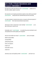 pss study 1 Exam Questions and answers GRADED A
