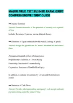 Major Field Test Business Exam Script&NewLine;Comprehensive Study Guide&NewLine;