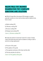 Major Field Test Business&NewLine;Examination Test Complete&NewLine;Questions And Solutions&NewLine;