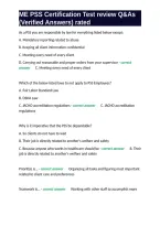 ME PSS Certification Test review Q&As &lpar;Verified Answers&rpar; rated&period;