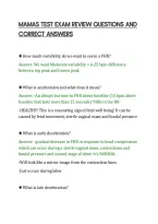 Mamas Test Exam Review Questions And&NewLine;Correct Answers&NewLine;