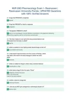NUR 2063 Pharmacology Exam 1- Rasmussen &vert;&NewLine;Rasmussen University-Florida &vert; UPDATED Questions&NewLine;with 100&percnt; Verified Answers