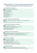 NURS 2873 Exam 2 &vert; Columbus State Community College&NewLine;&vert; UPDATED Questions with 100&percnt; Verified Answers