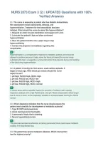 NURS 2873 Exam 3 &lpar;2&rpar; &vert; UPDATED Questions with 100&percnt;&NewLine;Verified Answers&NewLine;