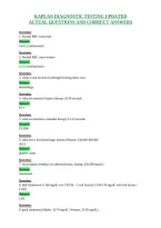 Kaplan Diagnostic Testing Updated&NewLine;Actual Questions And Correct Answers
