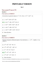 MATH 3321 Exam 2 &ndash; Differential Equations Practice Test with Solutions&NewLine;&NewLine;