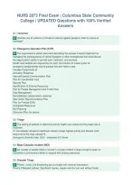 NURS 2873 Final Exam &vert; Columbus State Community&NewLine;College &vert; UPDATED Questions with 100&percnt; Verified&NewLine;Answers
