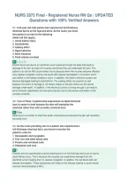NURS 2873 Final - Registered Nurse RN Qs &vert; UPDATED&NewLine;Questions with 100&percnt; Verified Answers