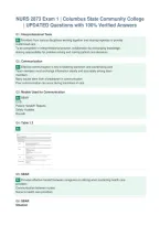 NURS 2873 Exam 1 &vert; Columbus State Community College&NewLine;&vert; UPDATED Questions with 100&percnt; Verified Answers
