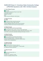 NURS 2873 Exam 3 &vert; Columbus State Community College&NewLine;&vert; UPDATED Questions with 100&percnt; Verified Answers