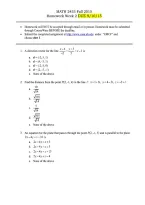 MATH 3321 EMCF 2 &ndash; Vectors&comma; Lines&comma; and Planes in 3D Space Practice Test&NewLine;&NewLine;