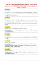 C213 WGU OBJECTIVE ASSESSMENT UPDATED ACTUAL Exam&NewLine;Questions and CORRECT Answers &vert; Ultimate Exam Preparation&NewLine;Bundle &vert; Grade A&plus;