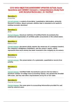 C213 WGU OBJECTIVE ASSESSMENT UPDATED ACTUAL Exam&NewLine;Questions and CORRECT Answers &vert; Comprehensive Study Pack&NewLine;with Detailed Rationales &vert; A&plus; Verified