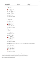 MATH 3321 EMCF 2 &ndash; Integration Techniques and Differential Equations Practice Test&NewLine;&NewLine;