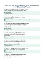 NRSE 3122 CH 24 NCLEX Exam &vert; UPDATED Questions&NewLine;with 100&percnt; Verified Answers&NewLine;