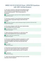 NRSE 3122 CH 22 NCLEX Exam &vert; UPDATED Questions&NewLine;with 100&percnt; Verified Answers