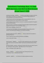 Evolutionary Psychology Buss 1-4 Exam&NewLine;With Questions And Well Verified Answers&NewLine;Actual Exam&excl;&excl;&excl; 2026