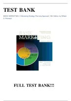 TEST BANK &NewLine;BASIC MARKETING&colon; A Marketing Strategy Planning Approach 19th Edition by William &NewLine;D&period; Perreault&period; 