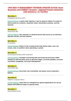 C954 WGU IT MANAGEMENT TESTBANK UPDATED ACTUAL Exam&NewLine;Questions and CORRECT Answers &vert; Updated Practice Questions&NewLine;with Solutions &vert; A&plus; Verified
