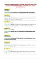 C954 WGU IT MANAGEMENT TESTBANK UPDATED ACTUAL Exam&NewLine;Questions and CORRECT Answers &vert; Complete Exam Review&NewLine;Guide &vert; Grade A&plus;&NewLine;