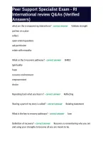 Peer Support Specialist Exam - RI International review Q&As &lpar;Verified Answers&rpar;