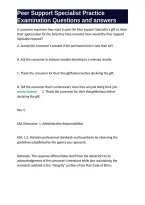 Peer Support Specialist Practice Examination Questions and answers&period;