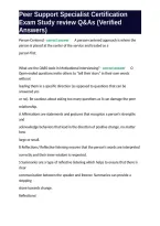 Peer Support Specialist Certification Exam Study review Q&As &lpar;Verified Answers&rpar;&period;