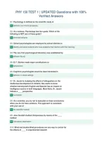 PHY 150 TEST 1 &vert; UPDATED Questions with 100&percnt;&NewLine;Verified Answers
