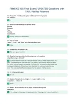 PHYSICS 150 Final Exam &vert; UPDATED Questions with&NewLine;100&percnt; Verified Answers