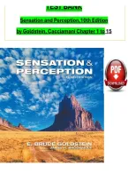 Test Bank for Sensation and Perception 10th Edition by Goldstein & Cacciamani