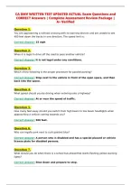 CA DMV WRITTEN TEST UPDATED ACTUAL Exam Questions and&NewLine;CORRECT Answers &vert; Complete Assessment Review Package &vert;&NewLine;A&plus; Verified