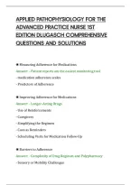 Applied Pathophysiology For The&NewLine;Advanced Practice Nurse 1St&NewLine;Edition Dlugasch Comprehensive&NewLine;Questions And Solutions