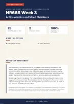 NR668 Antipsychotics and Mood Stabilizers Week 3 Exam 2026&sol;2027 &ndash; Questions and Answers &vert; 100&percnt; Verified &vert; Detailed Rationales &ndash; Pass Guaranteed &ndash; A&plus; Graded 