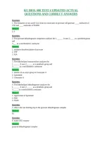 Ku Biol 600 Test 4 Updated Actual&NewLine;Questions And Correct Answers