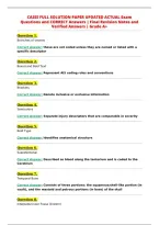CAISS FULL SOLUTION PAPER UPDATED ACTUAL Exam&NewLine;Questions and CORRECT Answers &vert; Final Revision Notes and&NewLine;Verified Answers &vert; Grade A&plus;