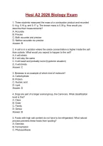 Hesi A2 2026 Biology Exam Questions and Answers&vert; 100&percnt; Verified&vert; 2026