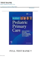 TEST BANK &NewLine;Burns' Pediatric Primary Care &NewLine;by Dawn Lee Garzon&comma; Mary Dirks &NewLine;8th Edition