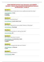 CAISS UPDATED ACTUAL Exam Questions and CORRECT&NewLine;Answers &vert; Newest Exam Questions with Explained Answers&NewLine;and Rationales &vert; Grade A&plus;&NewLine;