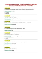 CAISS Question and Answer &vert; Latest Update Actual Exam 2027&NewLine;Questions with Verified Solutions &vert; A&plus; Verified