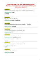 CAISS UPDATED ACTUAL Exam Questions and CORRECT&NewLine;Answers &vert; Newest Questions and Answers with Accurate&NewLine;Rationales &vert; Grade A&plus;