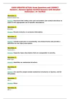 CAISS UPDATED ACTUAL Exam Questions and CORRECT&NewLine;Answers &vert; Newest Update Verified Answers with Detailed&NewLine;Rationales &vert; A&plus; Verified